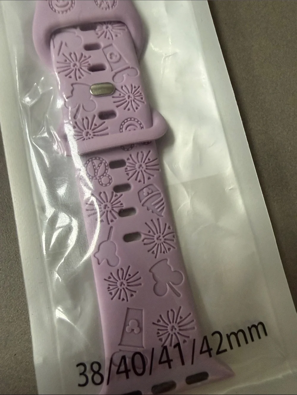 Disney Castle Lilac Floral Silicone Watch Band Compatible 38/40/41/42mm